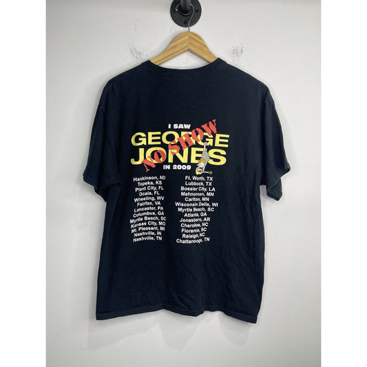 Adult Vintage 2007 George Jones No Show Concert Tour Shirt Double Sided Sz L