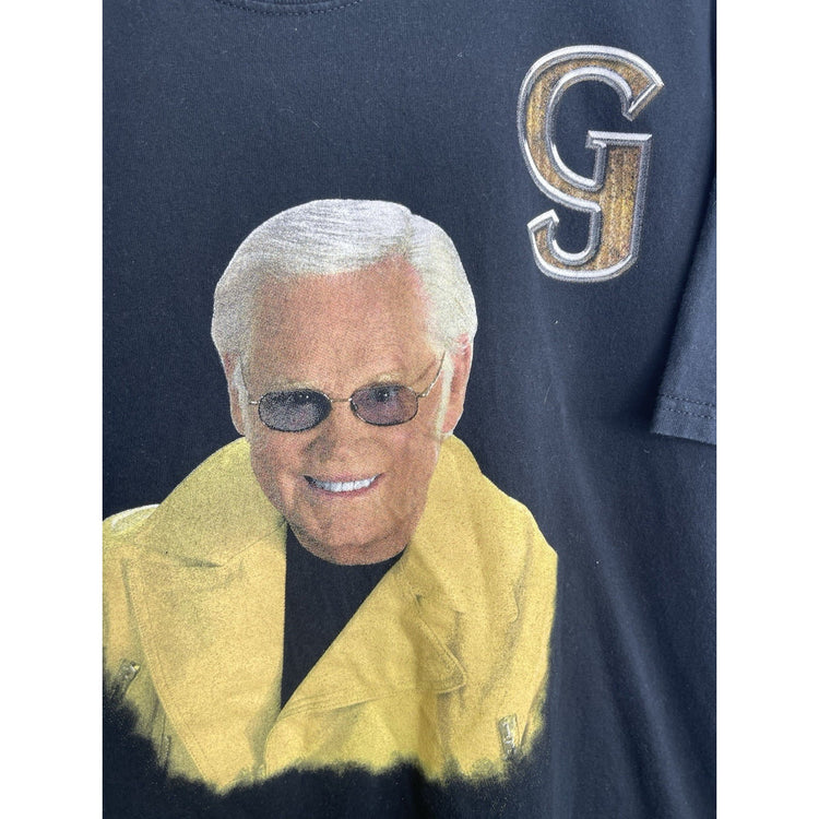 Adult Vintage 2007 George Jones No Show Concert Tour Shirt Double Sided Sz L