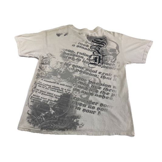 Mens 20s Urban Legend Soy & Fire White Graphic Tee Size L