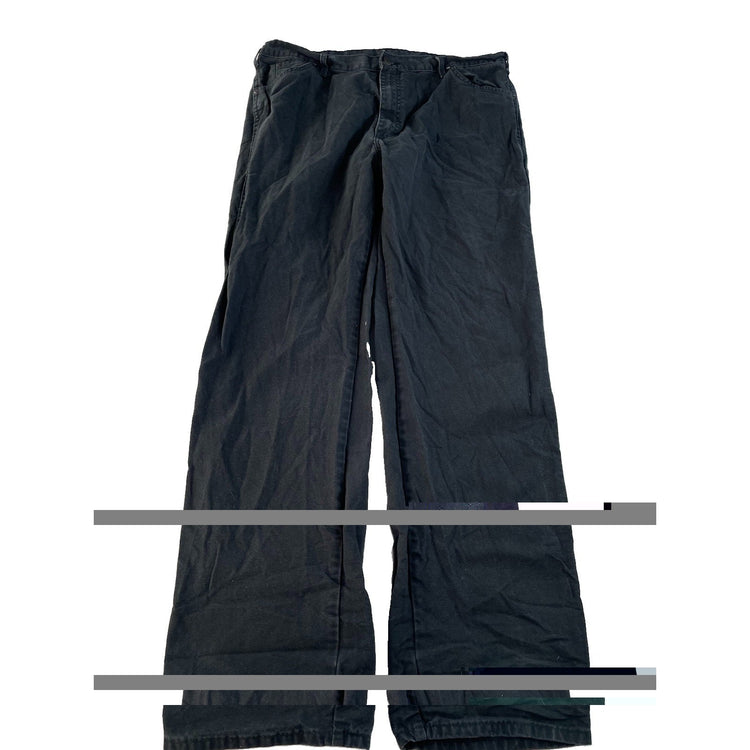 Men's Genuine Dickies Carpenter Pants Black Canvas Size 38x32