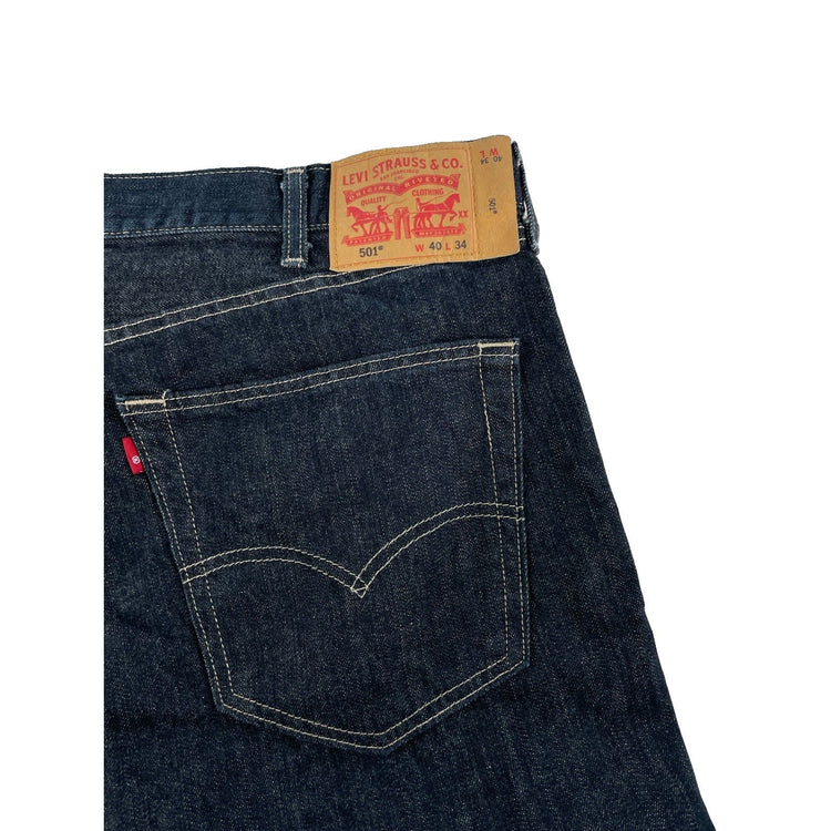 Mens Levis 501 Dark Navy Blue Jeans Size 40