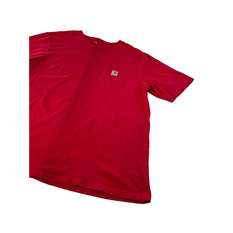 Mens Carhartt Red Original Fit Short Sleeve T Shirt Size XL