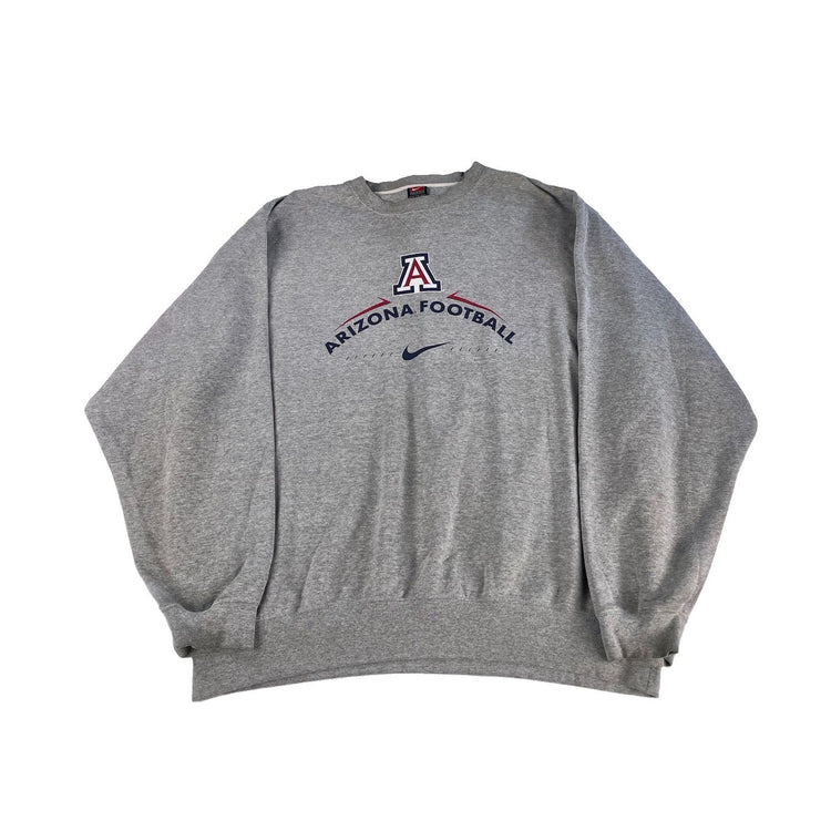 Vintage Nike Team Arizona Wildcats Football Crewneck Sweatshirt Gray Size XXL