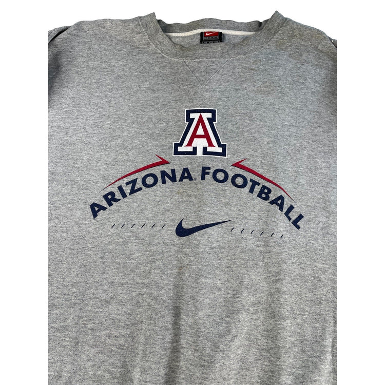 Vintage Nike Team Arizona Wildcats Football Crewneck Sweatshirt Gray Size XXL