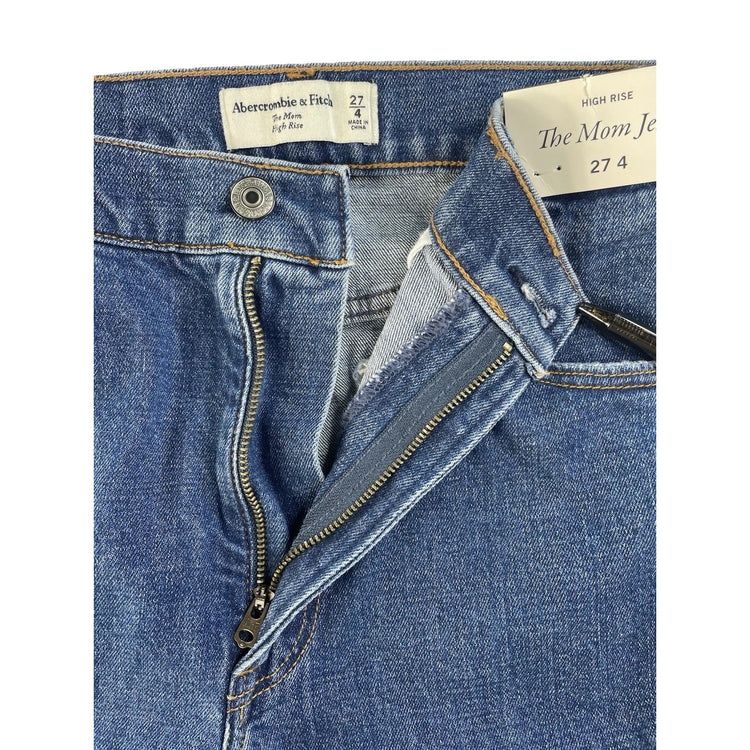 Womens Abercrombie & Fitch Blue High Rise Mom Jeans Size 27/4