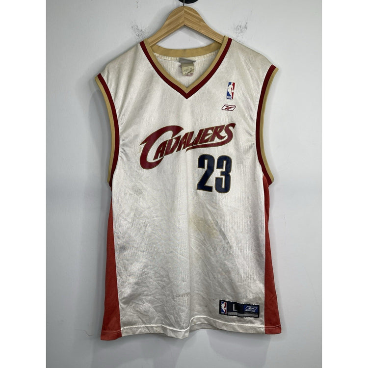 Men’s Size L NBA Reebok LeBron James Cavaliers Basketball Jersey #23