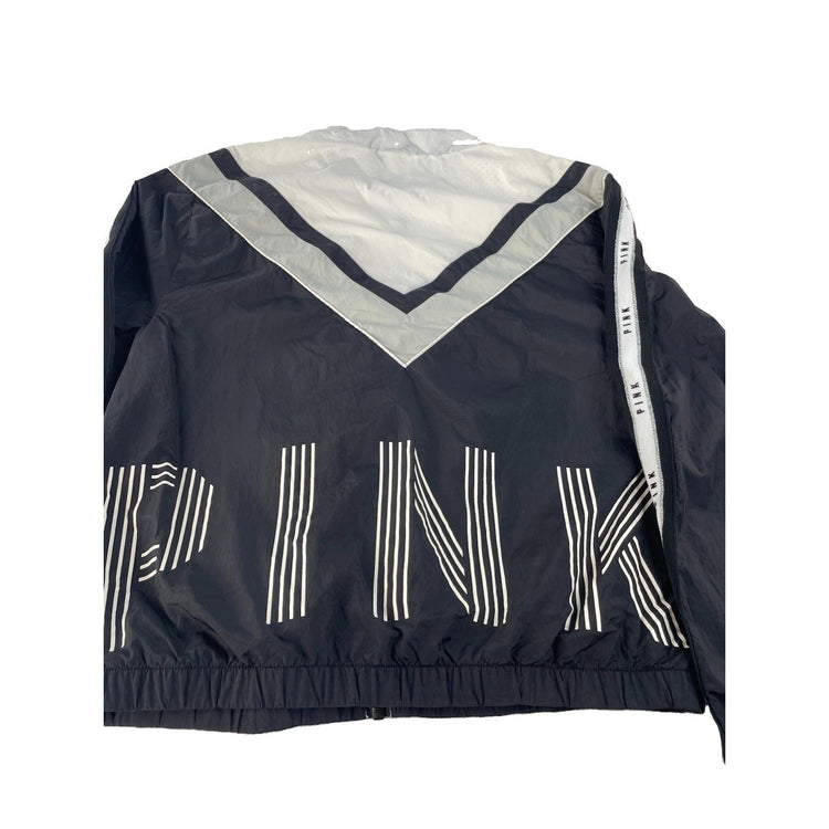 Women’s PINK Victorias Secret Black & White Windbreaker Size XS