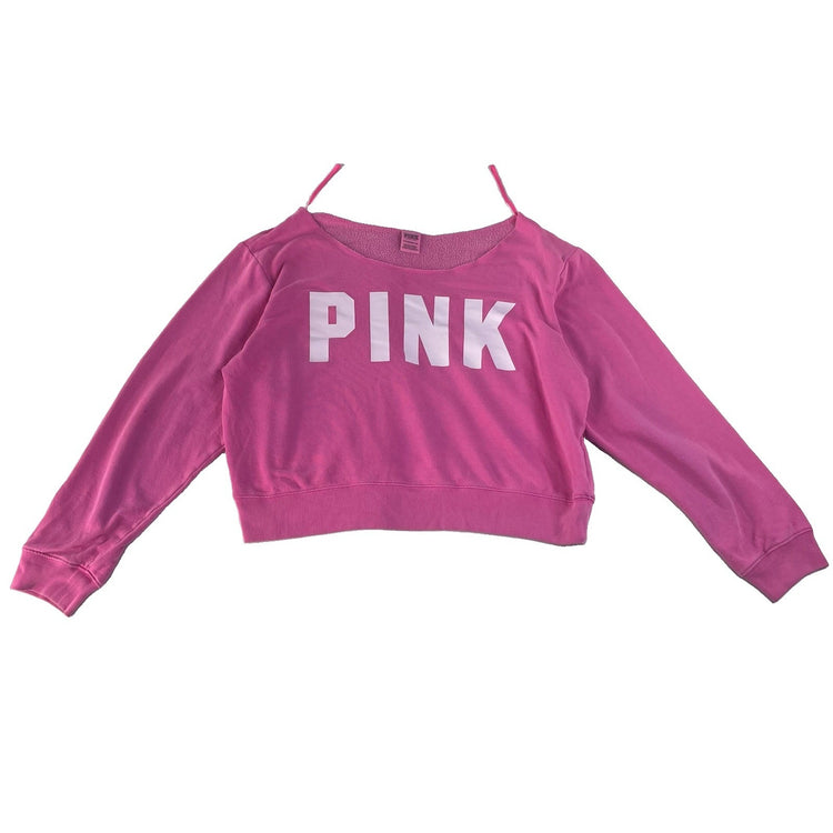 Women’s PINK Victorias Secret Pink Off The Shoulder Sweater Size 2XL