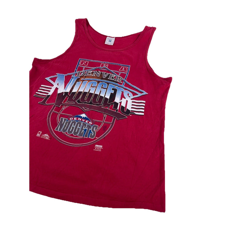 Mens Vintage Red Denver Nuggets Graphic Tank Top Size Medium