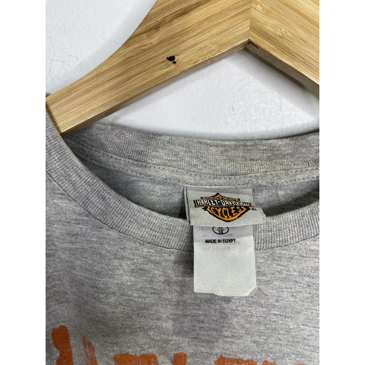 Youth Harley Davidson Gray Graphic Motorcycle Long Sleeve Sz XL (18)