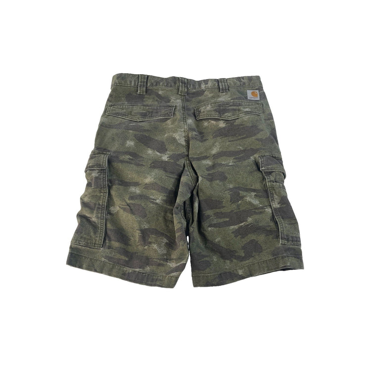 Mens Carhartt Relaxed Fit Camo Print Cargo Shorts Size 32