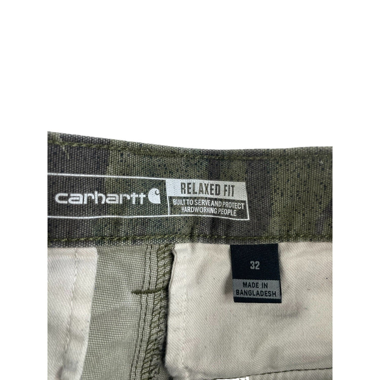 Mens Carhartt Relaxed Fit Camo Print Cargo Shorts Size 32