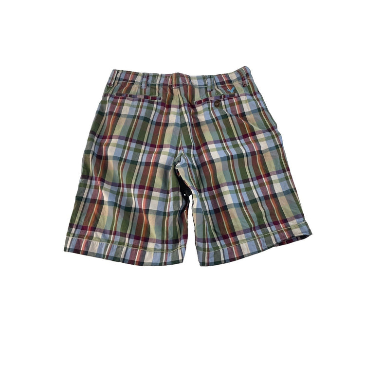 Men’s American Eagle Outfitters Plaid Multicolor Longer Length Shorts Size 33