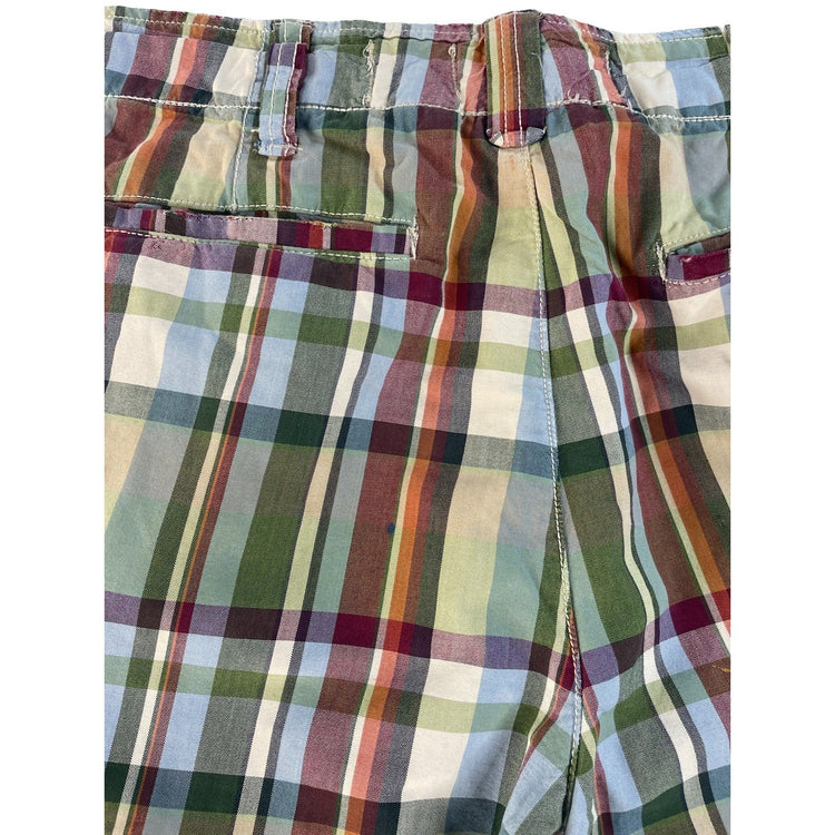 Men’s American Eagle Outfitters Plaid Multicolor Longer Length Shorts Size 33