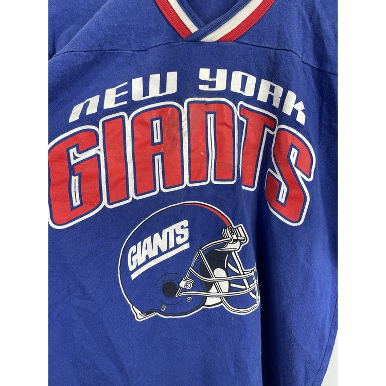 Vintage Youth Blue NEW ENGLAND PATRIOTS GTS T-Shirt Jersey USA Sz 16-14