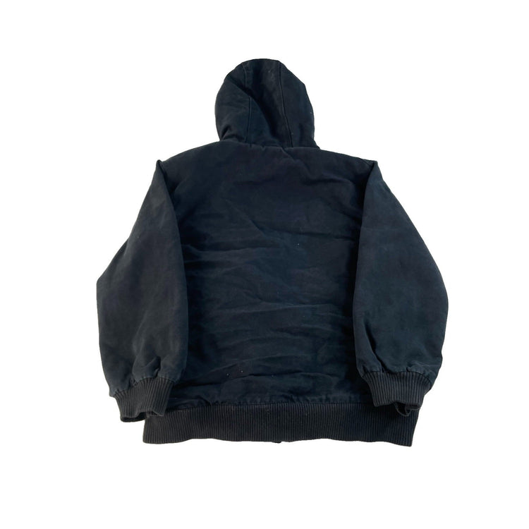 Kids' Carhartt Quilted Lined Full Zip Hooded Jacket Black Size L (14-16)