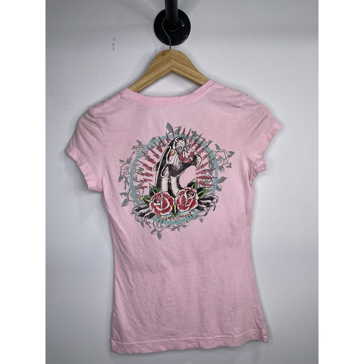 Y2k Womens Ed Hardy Sz Small Pink T-shirt