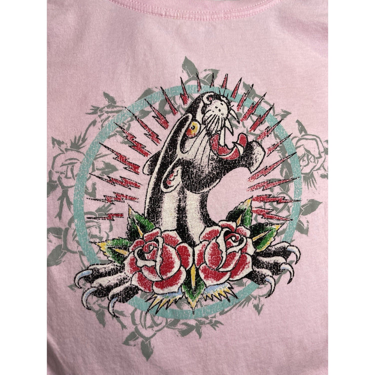 Y2k Womens Ed Hardy Sz Small Pink T-shirt