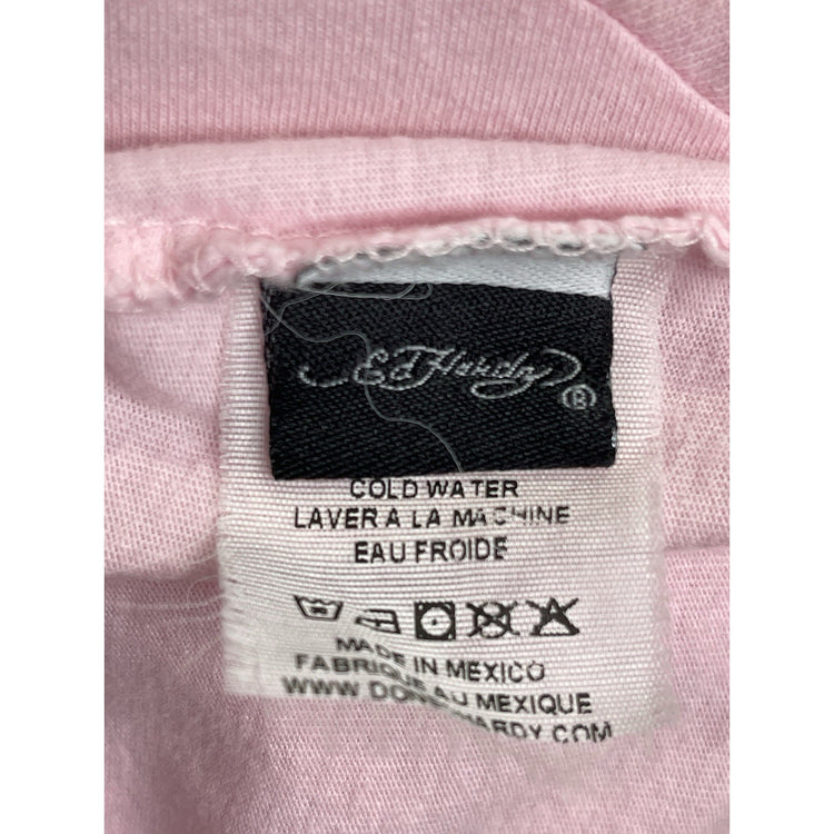 Y2k Womens Ed Hardy Sz Small Pink T-shirt