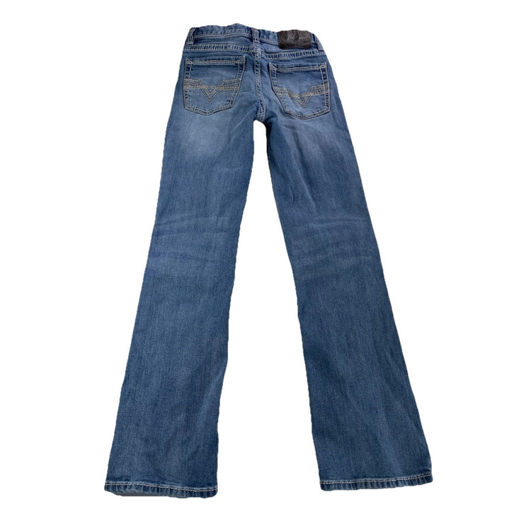 Mens ROCK&ROLL Denim Straight Blue Jeans Size 14R