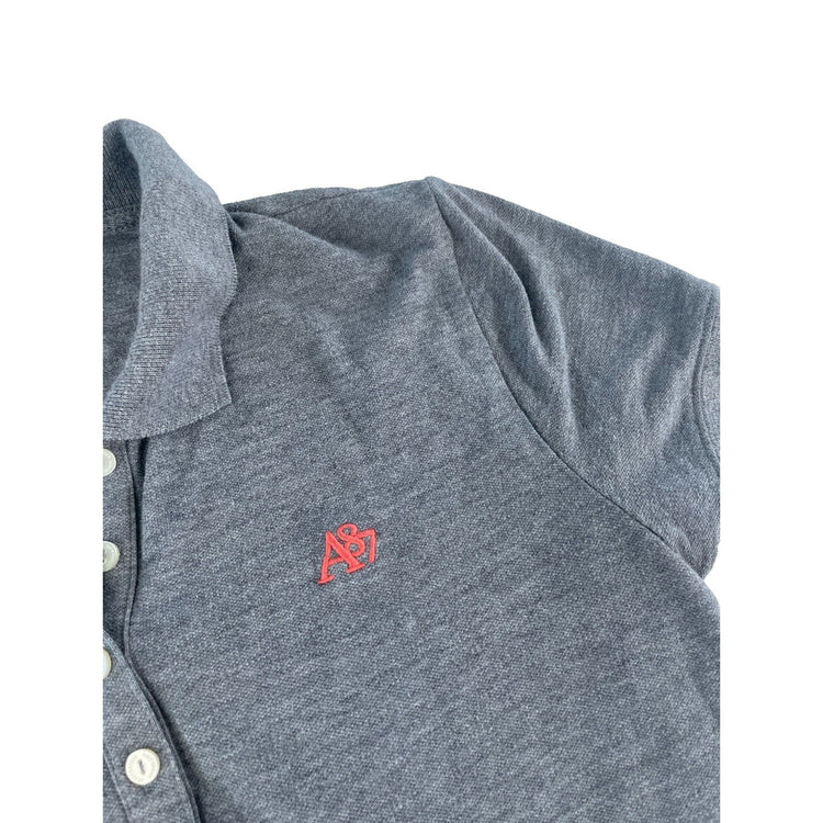 Womens Aeropostale Gray "A87" Embroidered Polo Shirt Size XS