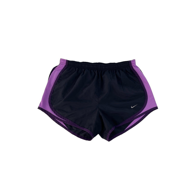 Womens Nike Dry-Fit Black With Purple Trim Athletic Shorts Size S