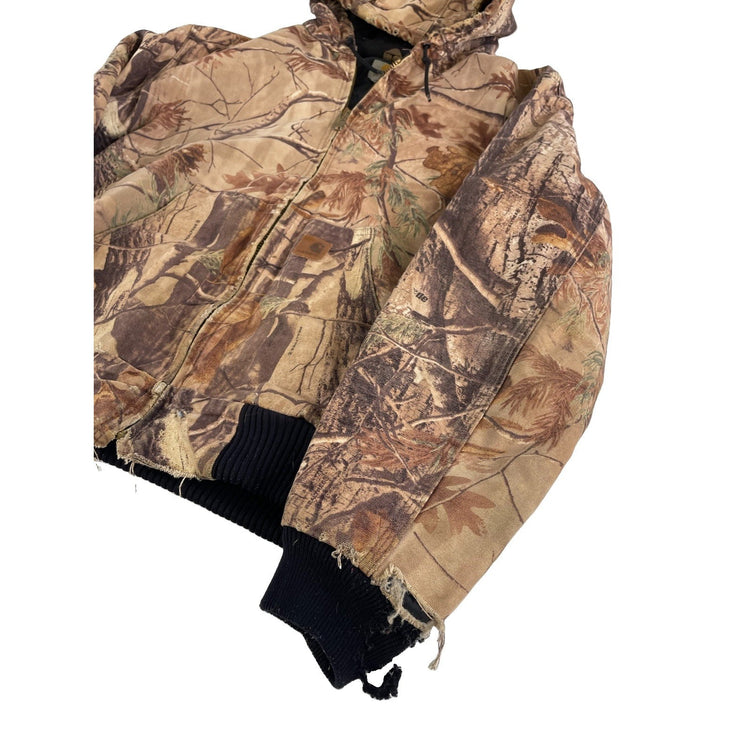 Mens Vintage Carhartt Real Tree Camo Zip Up Active Jacket Size Medium