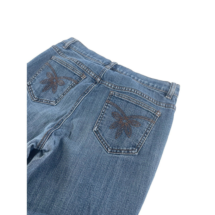 Womens Liz & CO. Light Blue Denim Jeans Size 4 Petite