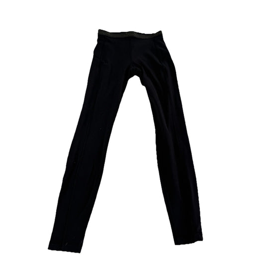 Womans Lululemon Size 6 Leggings With Gold Striped Waistband