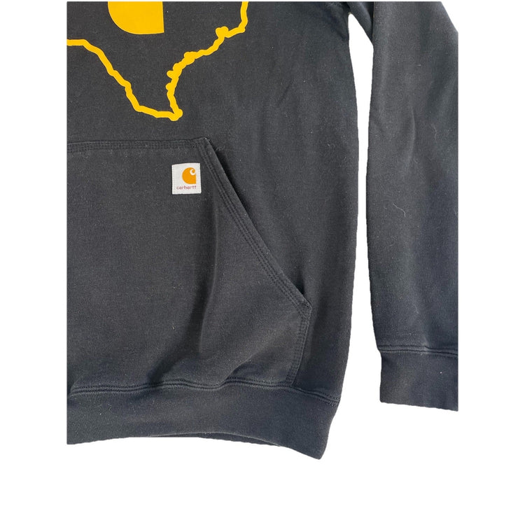 Mens Carhartt Loose Fit Texas Logo Black Pullover Hoodie Size S