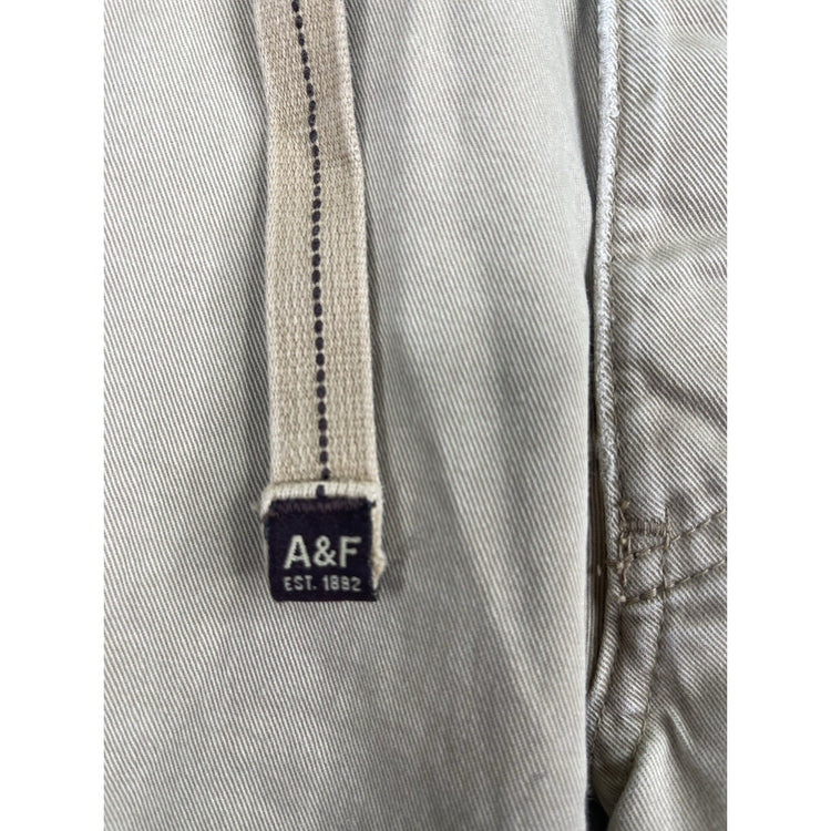 Abercrombie Vintage Fatigues Pants Drawstring Tan Cargo Size 30R