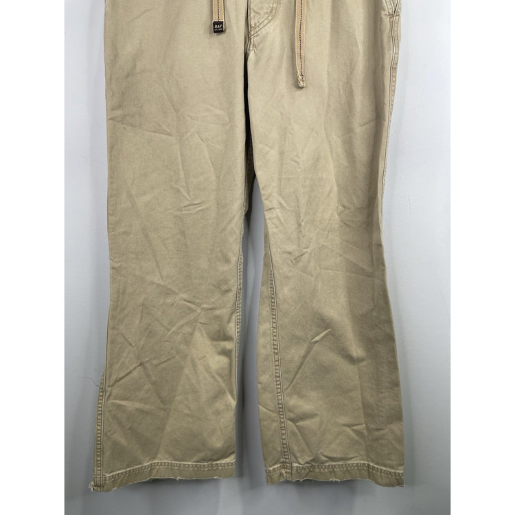 Abercrombie Vintage Fatigues Pants Drawstring Tan Cargo Size 30R