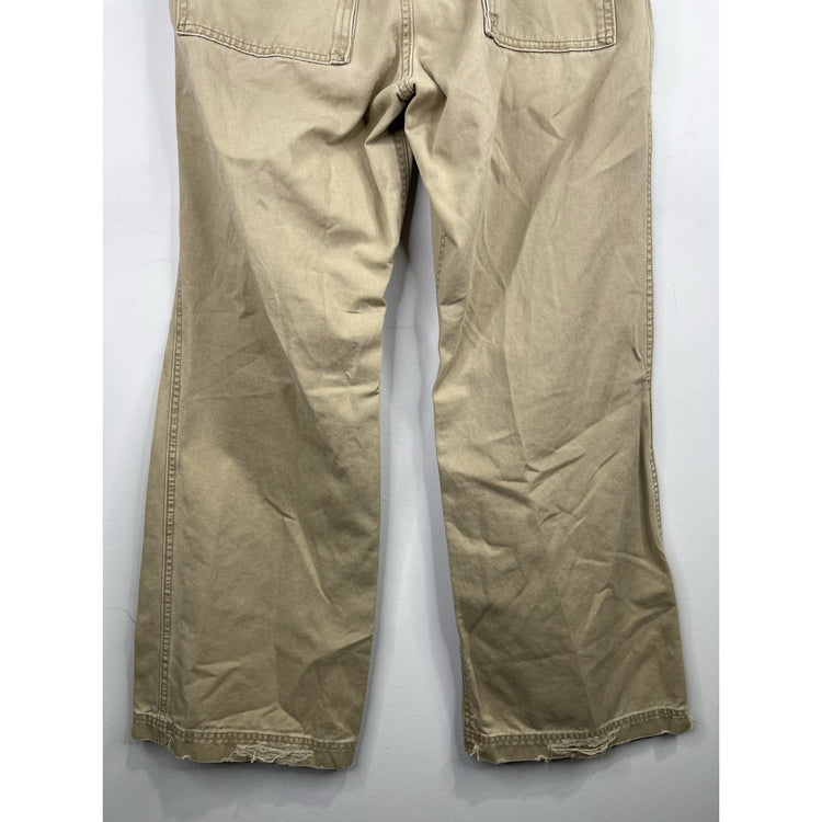 Abercrombie Vintage Fatigues Pants Drawstring Tan Cargo Size 30R