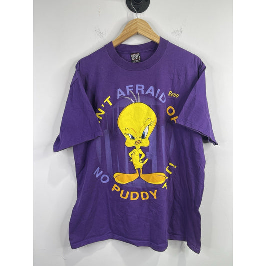 Men’s Vintage Tweety Bird Shirt Looney Tunes Florida Cartoon Graphic 90s Sz XL