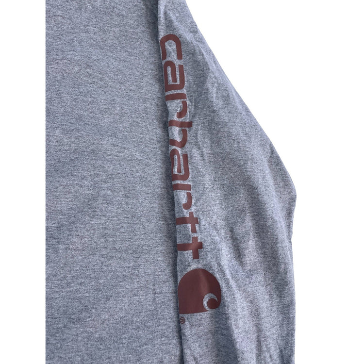 Mens Carhartt Gray Original Fit long Sleeve T Shirt Size 2XL