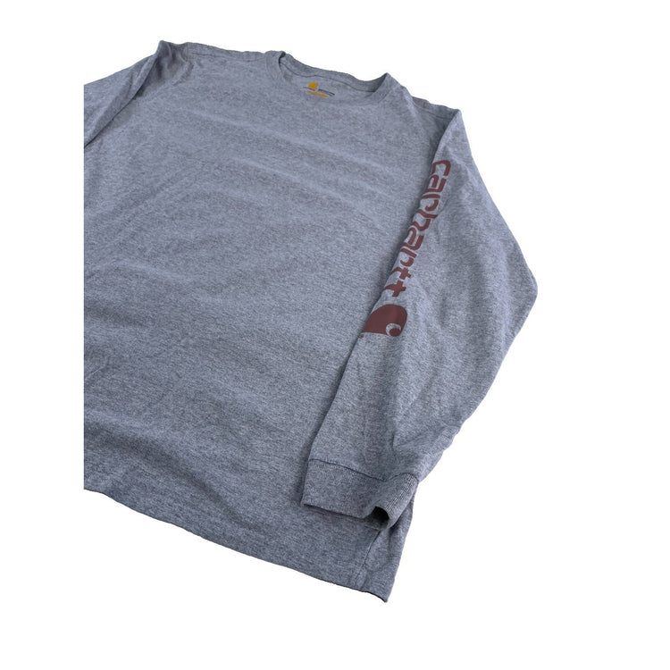 Mens Carhartt Gray Original Fit long Sleeve T Shirt Size 2XL