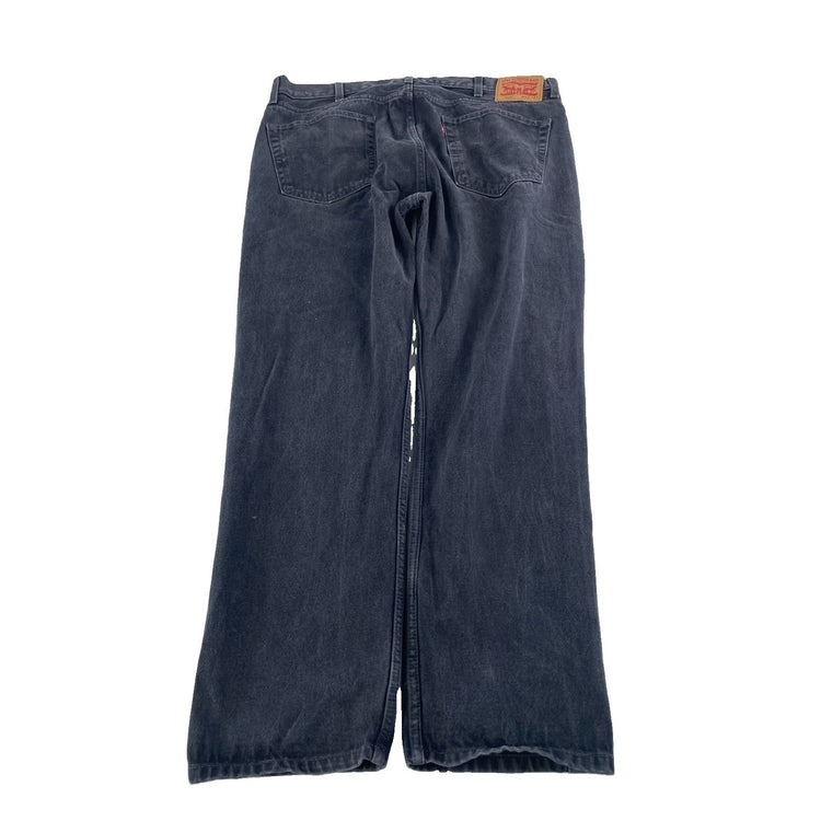 Mens Levi 505 Relaxed Fit Straight Denim Jeans Black Size 40x32