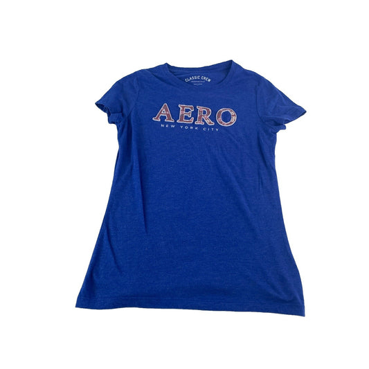 Womens Aeropostale Blue "Aero New York City" Graphic T-Shirt Size Large
