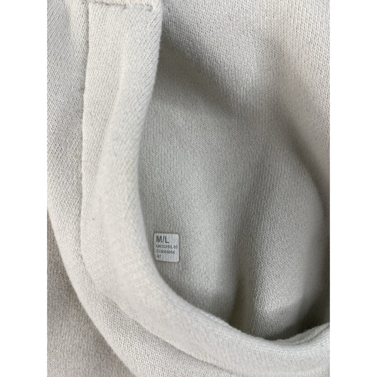 Women's Lululemon Scuba Oversized Half-Zip Hoodie White Gold Logo Size M/L