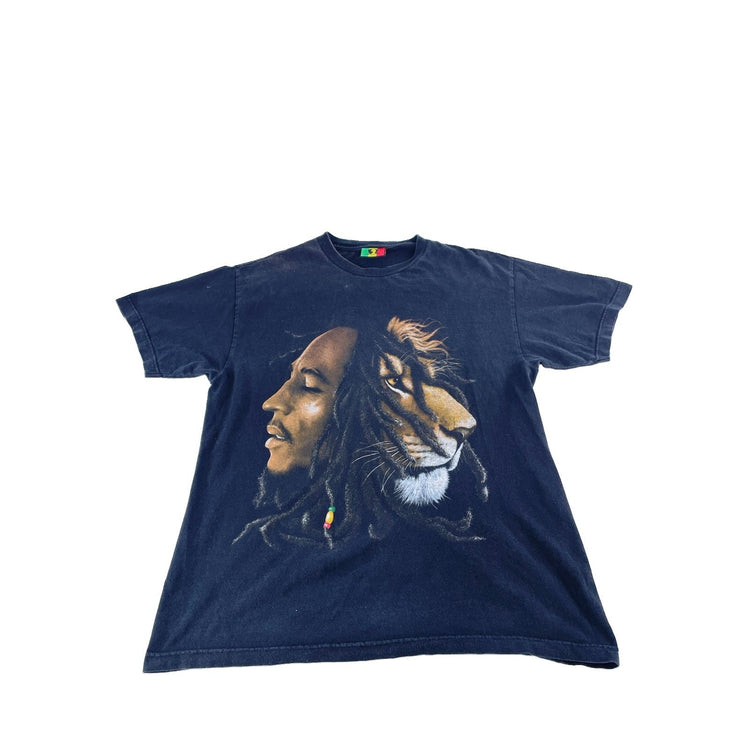 Mens Vintage Bob Marley Jamaica Colllection Graphic Tee Black Size L