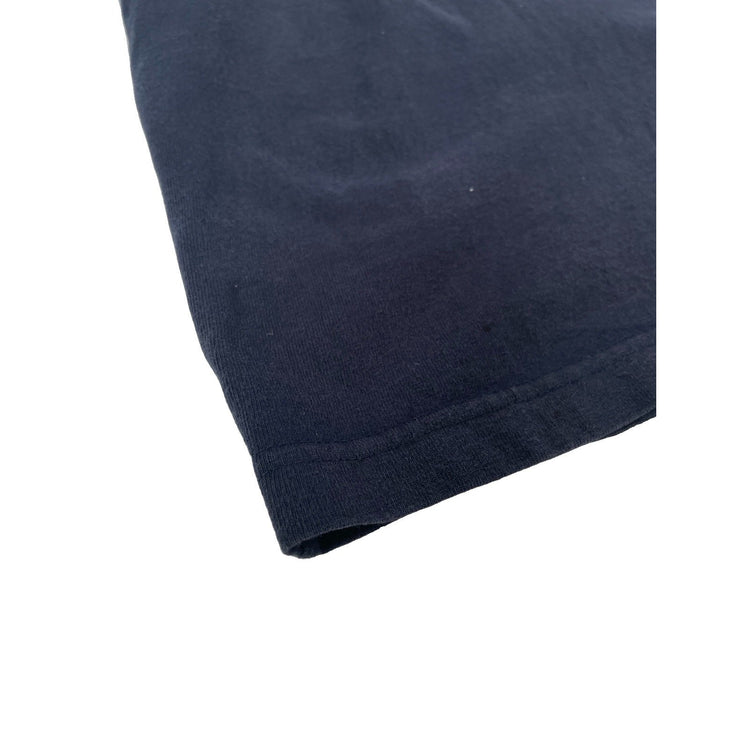 Mens Carhartt Navy Blue Blank Pocket Crewneck T Shirt Size XL