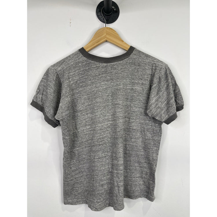 Vintage 1970’s Mens PEACE Grey T-shirt Sz M/S