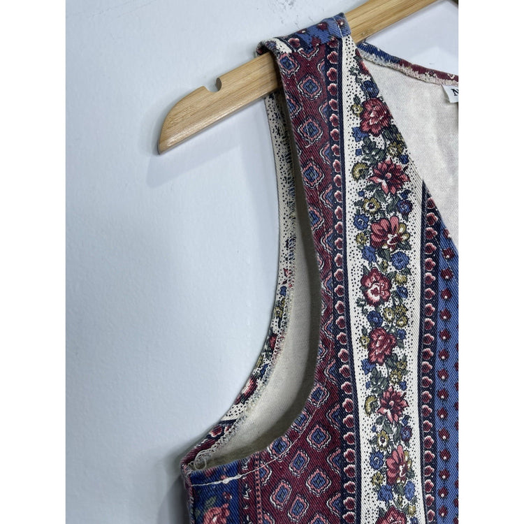 Vintage women’s NIKI-LEE Floral Button Up Vest Sz Small