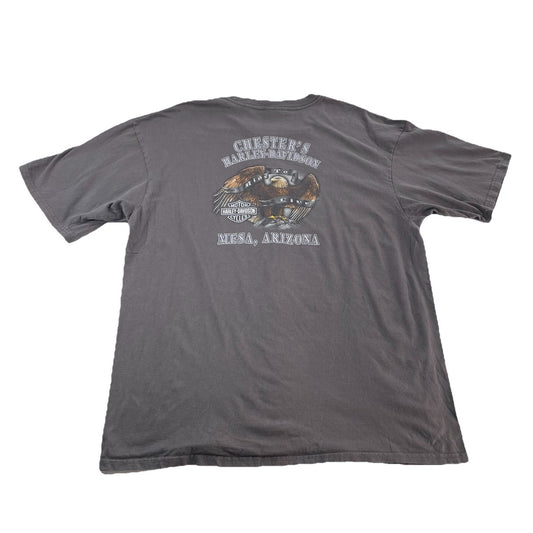 Men’s Harley Davidson Motor clothes Gray Graphic Shirt Size XXL