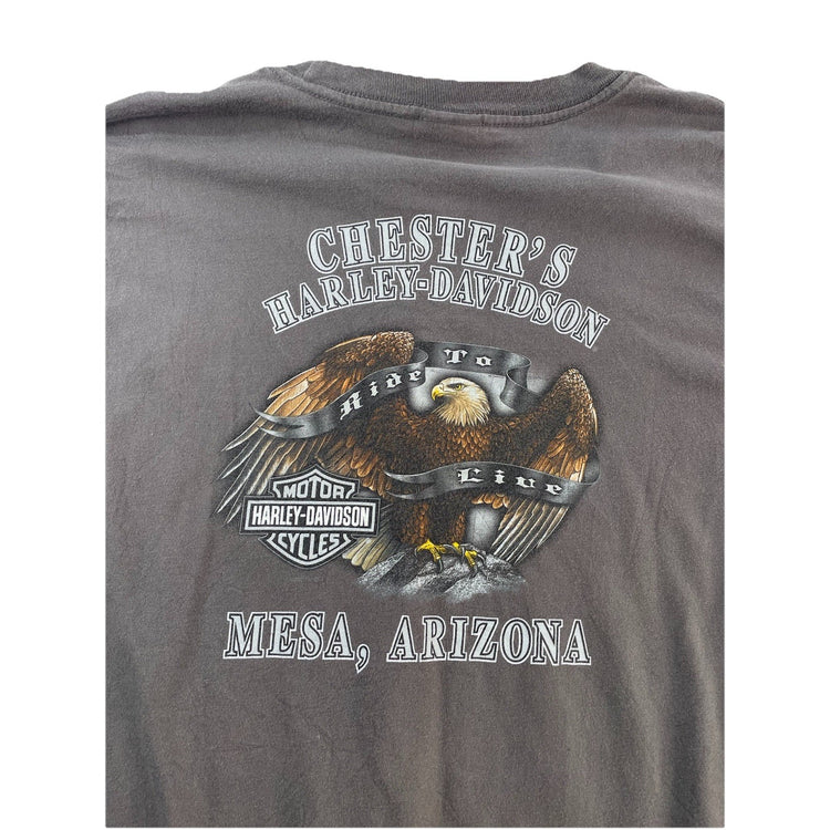 Men’s Harley Davidson Motor clothes Gray Graphic Shirt Size XXL