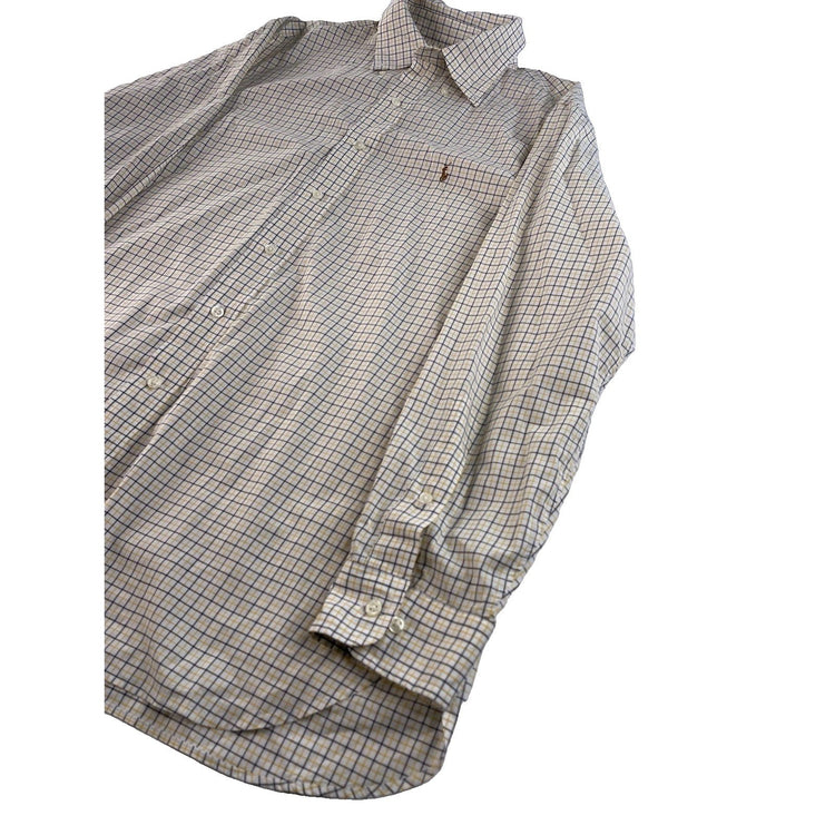 Mens Polo Ralph Lauren Yellow & White Button Down Shirt Size 16.5