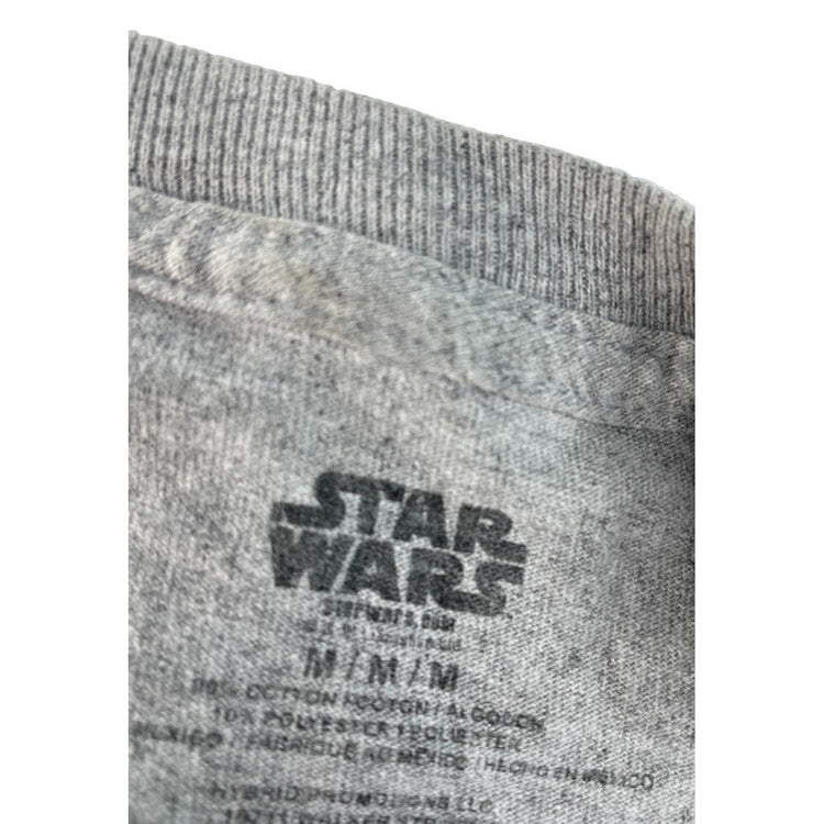 Youth Boys Star Wars Kylo Ren Fire Graphic Gray Crewneck Tee Size M