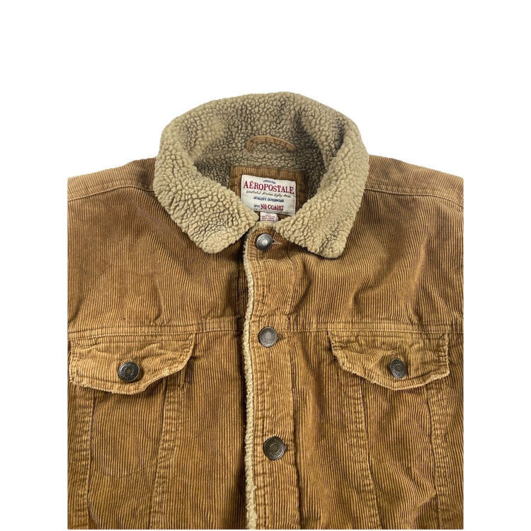 Mens Aeropostale Brown Winter Jacket M Crewneck