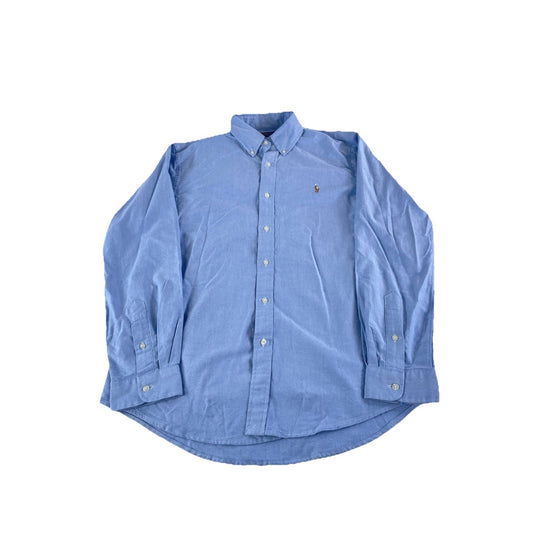 Mens Polo Ralph Lauren Light Blue Oxford Classic Fit Button Down Shirt Size L