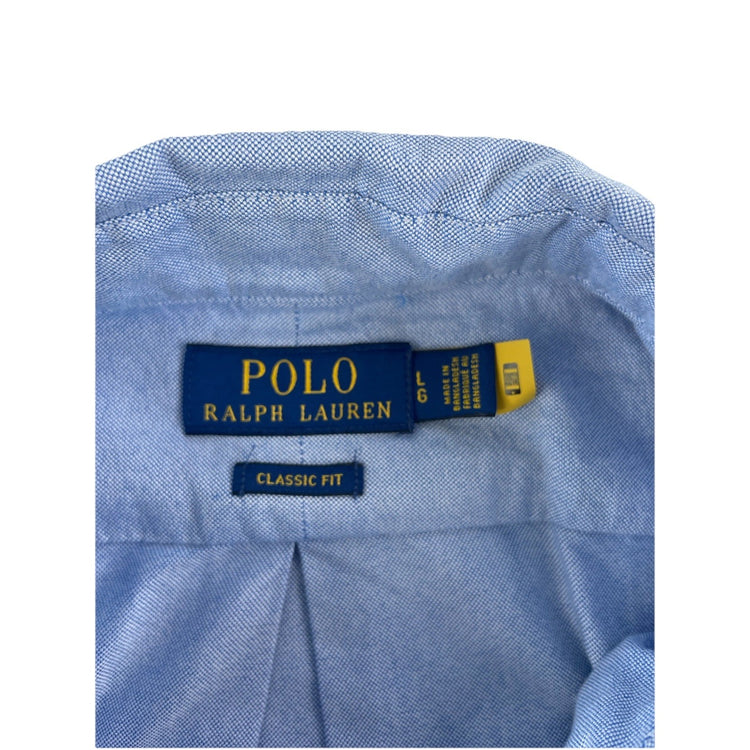 Mens Polo Ralph Lauren Light Blue Oxford Classic Fit Button Down Shirt Size L